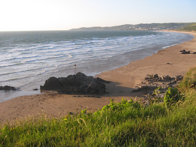 North Devon, Putsborough Beach on a rising tide